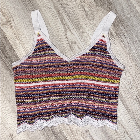 Multicolor knit cropped tank - Picture 2 of 6